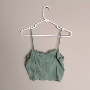 Green Crop top